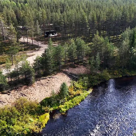 Lapland Riverside 7 Puolukka, Yllaes, Tiny With Sauna, Fireplace, Terrace, Bbq, Wifi, Ski, Fishing, Pets Ok Lomamökit Äkäslompolo