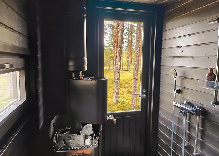 Lapland Riverside 7 Puolukka, Yllaes, Tiny With Sauna, Fireplace, Terrace, Bbq, Wifi, Ski, Fishing, Pets Ok