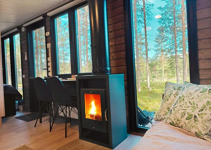 Lapland Riverside 7 Puolukka, Yllaes, Tiny With Sauna, Fireplace, Terrace, Bbq, Wifi, Ski, Fishing, Pets Ok * Äkäslompolo