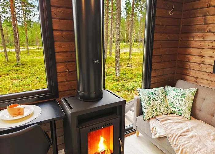 Lapland Riverside 7 Puolukka, Yllaes, Tiny With Sauna, Fireplace, Terrace, Bbq, Wifi, Ski, Fishing, Pets Ok شاليه *