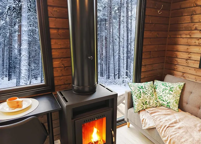 Lapland Riverside 7 Puolukka, Yllaes, Tiny With Sauna, Fireplace, Terrace, Bbq, Wifi, Ski, Fishing, Pets Ok شاليه